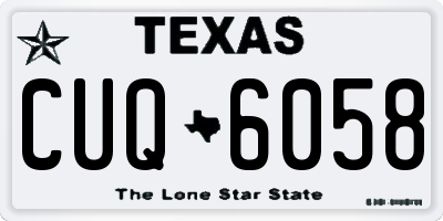 TX license plate CUQ6058
