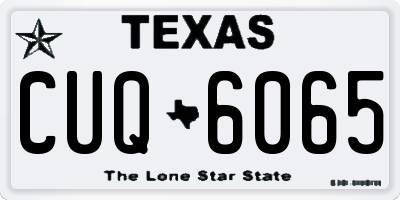 TX license plate CUQ6065
