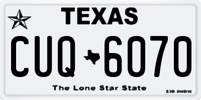 TX license plate CUQ6070