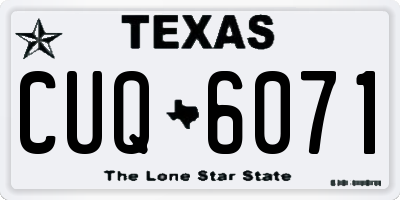 TX license plate CUQ6071