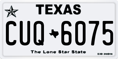 TX license plate CUQ6075