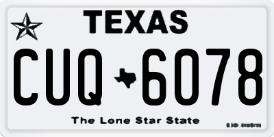 TX license plate CUQ6078