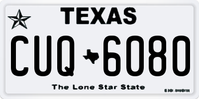 TX license plate CUQ6080