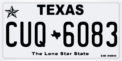 TX license plate CUQ6083