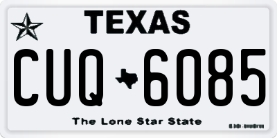 TX license plate CUQ6085
