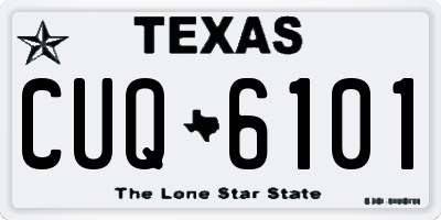 TX license plate CUQ6101