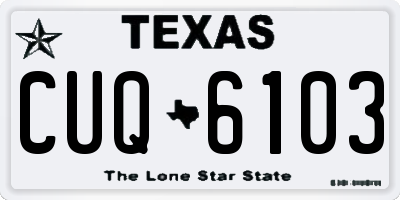TX license plate CUQ6103