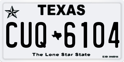 TX license plate CUQ6104