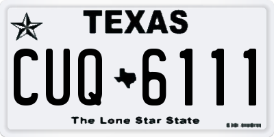 TX license plate CUQ6111