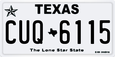TX license plate CUQ6115