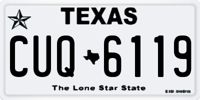 TX license plate CUQ6119