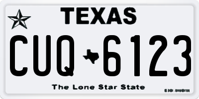 TX license plate CUQ6123