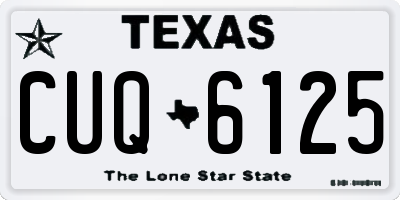 TX license plate CUQ6125