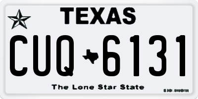TX license plate CUQ6131