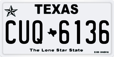 TX license plate CUQ6136