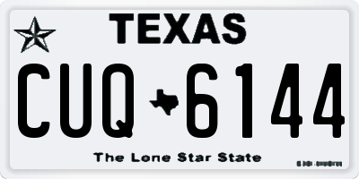 TX license plate CUQ6144