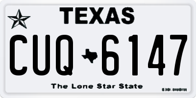 TX license plate CUQ6147