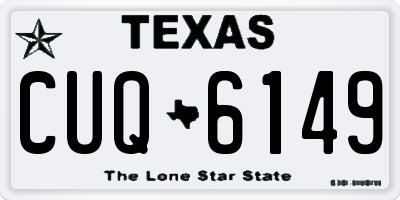 TX license plate CUQ6149