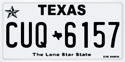 TX license plate CUQ6157
