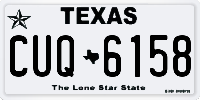 TX license plate CUQ6158