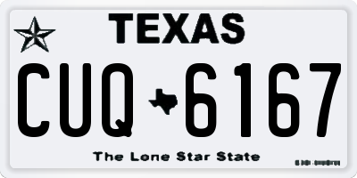 TX license plate CUQ6167