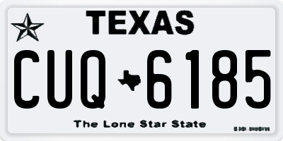 TX license plate CUQ6185