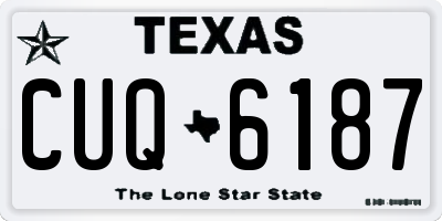 TX license plate CUQ6187