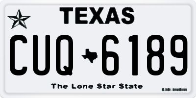 TX license plate CUQ6189