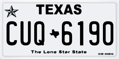 TX license plate CUQ6190