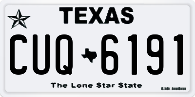 TX license plate CUQ6191
