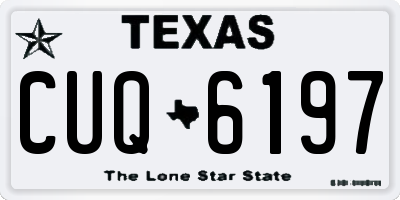 TX license plate CUQ6197