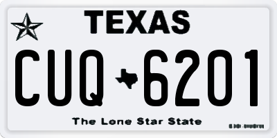 TX license plate CUQ6201