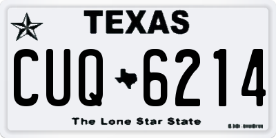 TX license plate CUQ6214