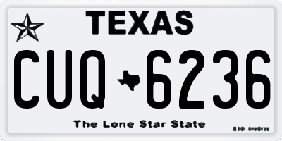 TX license plate CUQ6236