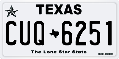 TX license plate CUQ6251