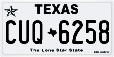 TX license plate CUQ6258