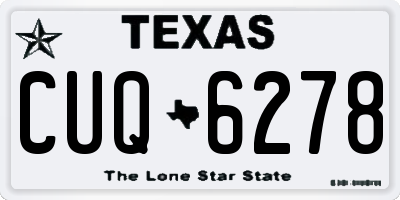 TX license plate CUQ6278