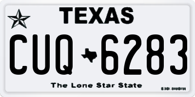 TX license plate CUQ6283