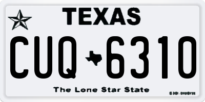 TX license plate CUQ6310