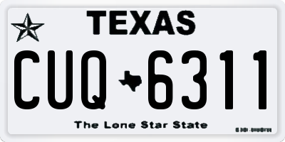 TX license plate CUQ6311