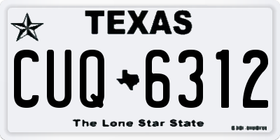 TX license plate CUQ6312