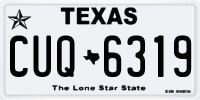TX license plate CUQ6319