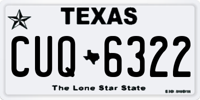 TX license plate CUQ6322
