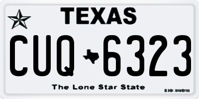 TX license plate CUQ6323