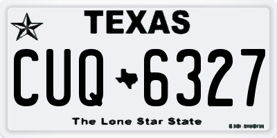 TX license plate CUQ6327