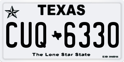 TX license plate CUQ6330