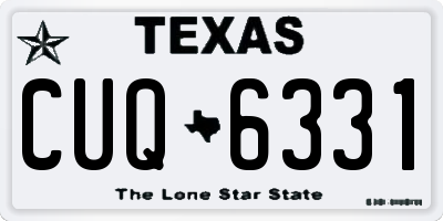 TX license plate CUQ6331