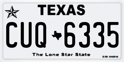 TX license plate CUQ6335