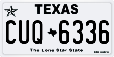 TX license plate CUQ6336