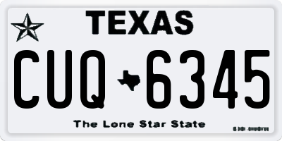 TX license plate CUQ6345